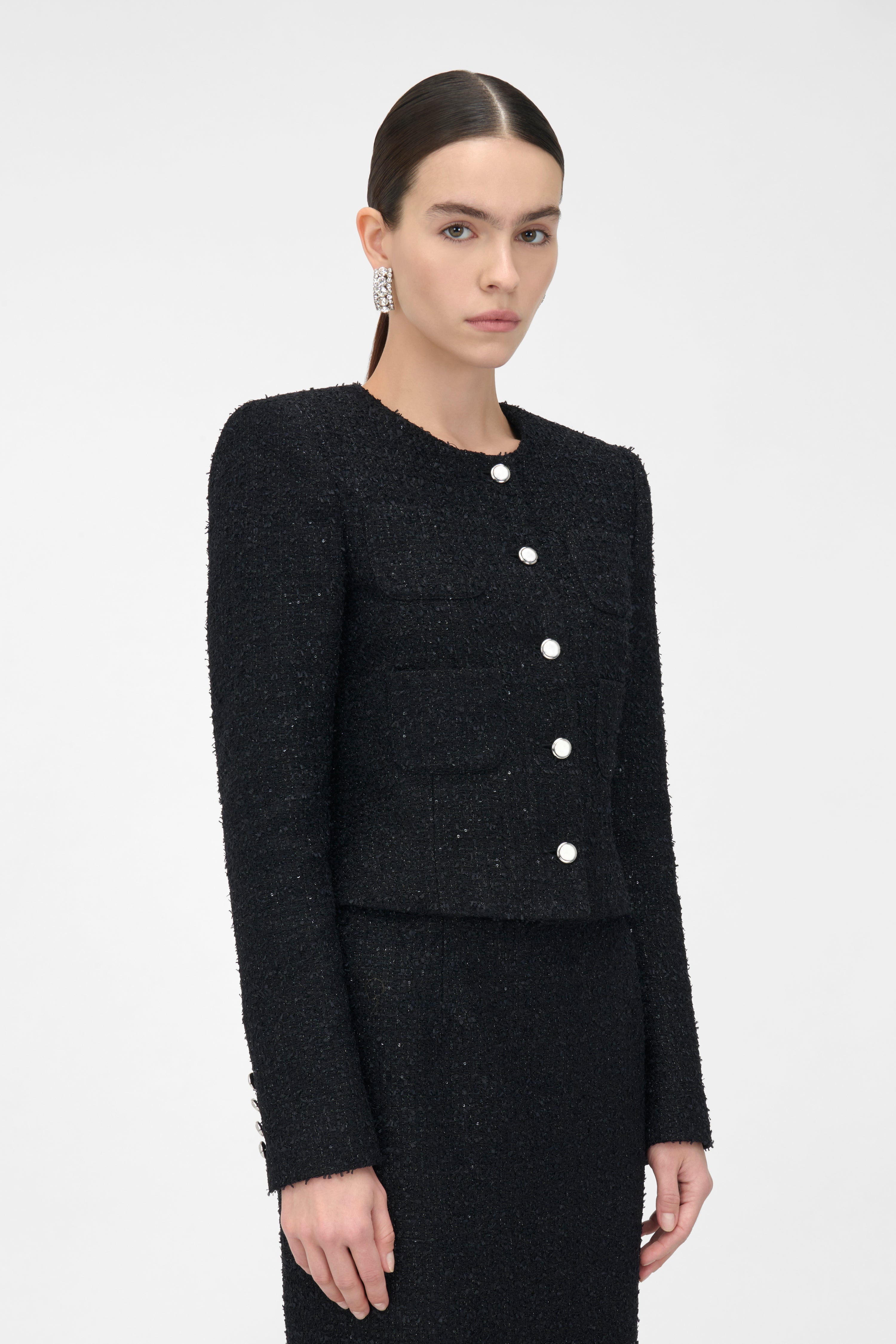 SEQUIN TWEED JACKET - 3