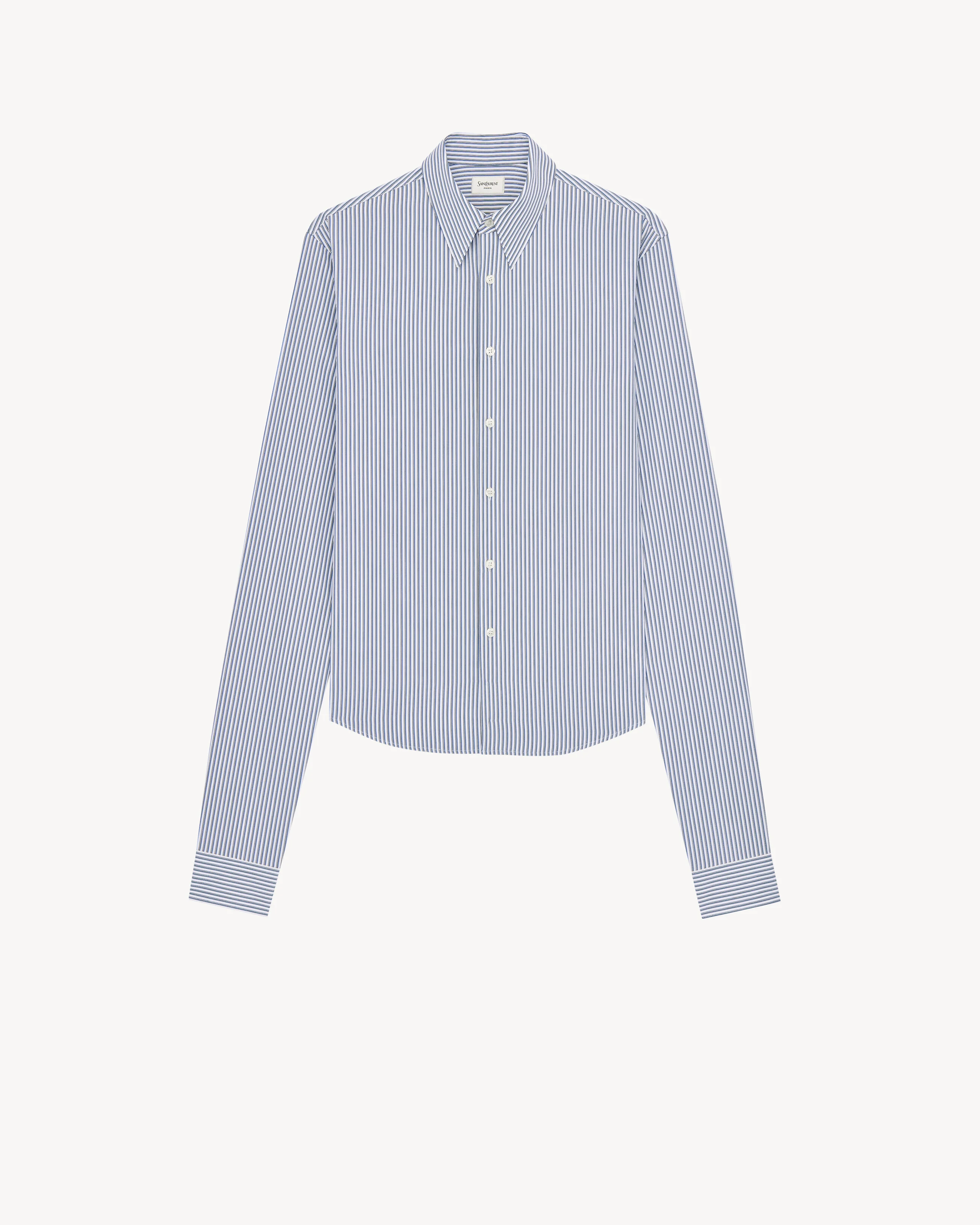 SHIRT IN STRIPED COTTON POPLIN - 1