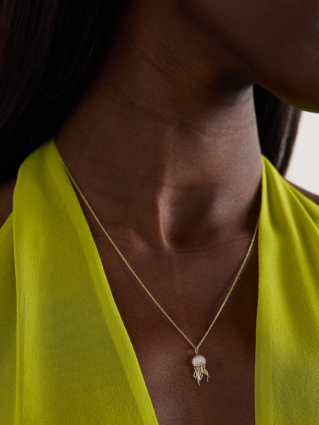Jellyfish 14-karat Gold Diamond Necklace - 2