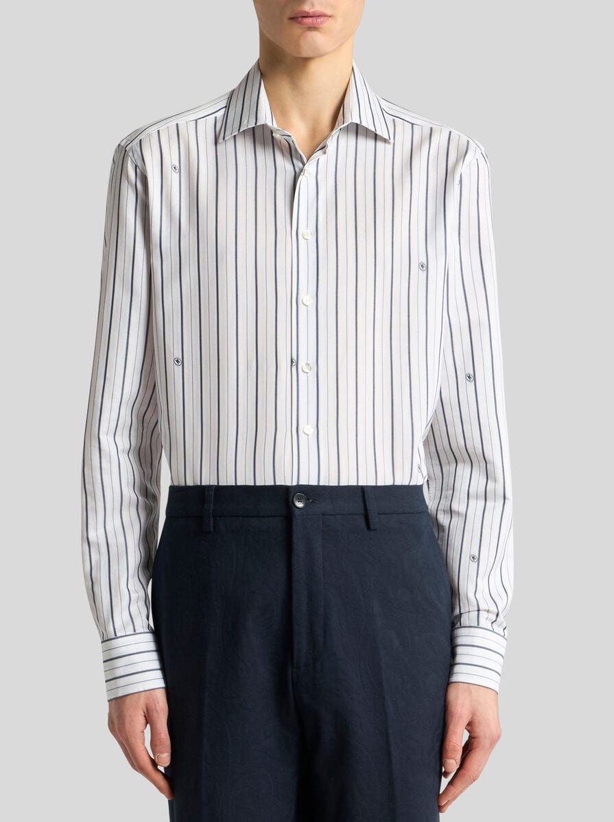 STRIPED COTTON JACQUARD SHIRT - 2