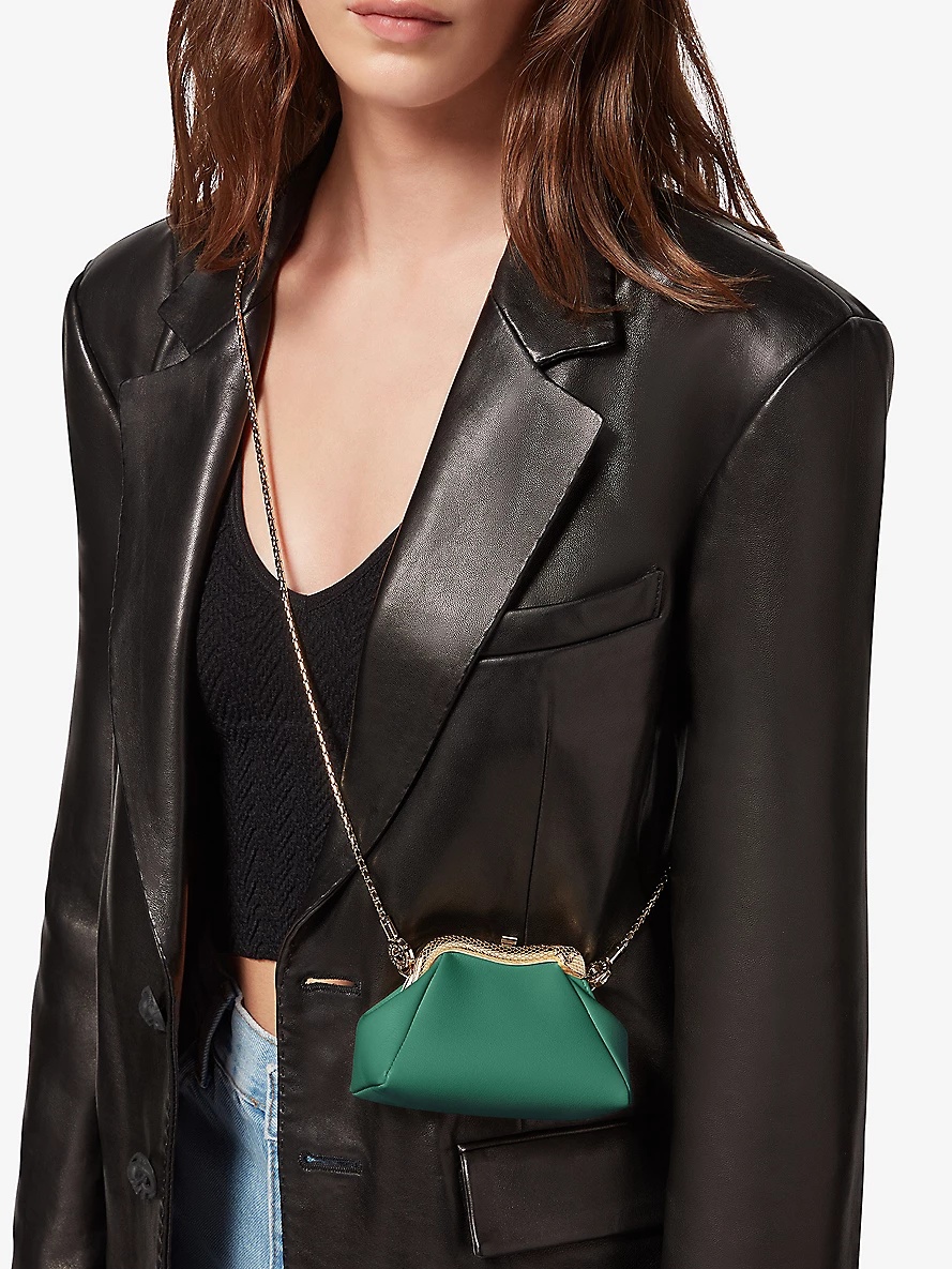 Serpentine leather pouch - 3