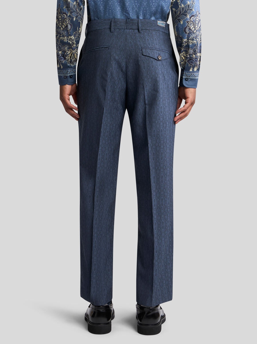 WOOL JACQUARD TROUSERS - 5