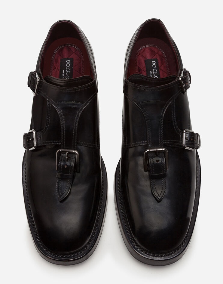 Brushed calfskin monk strap shoes - 4