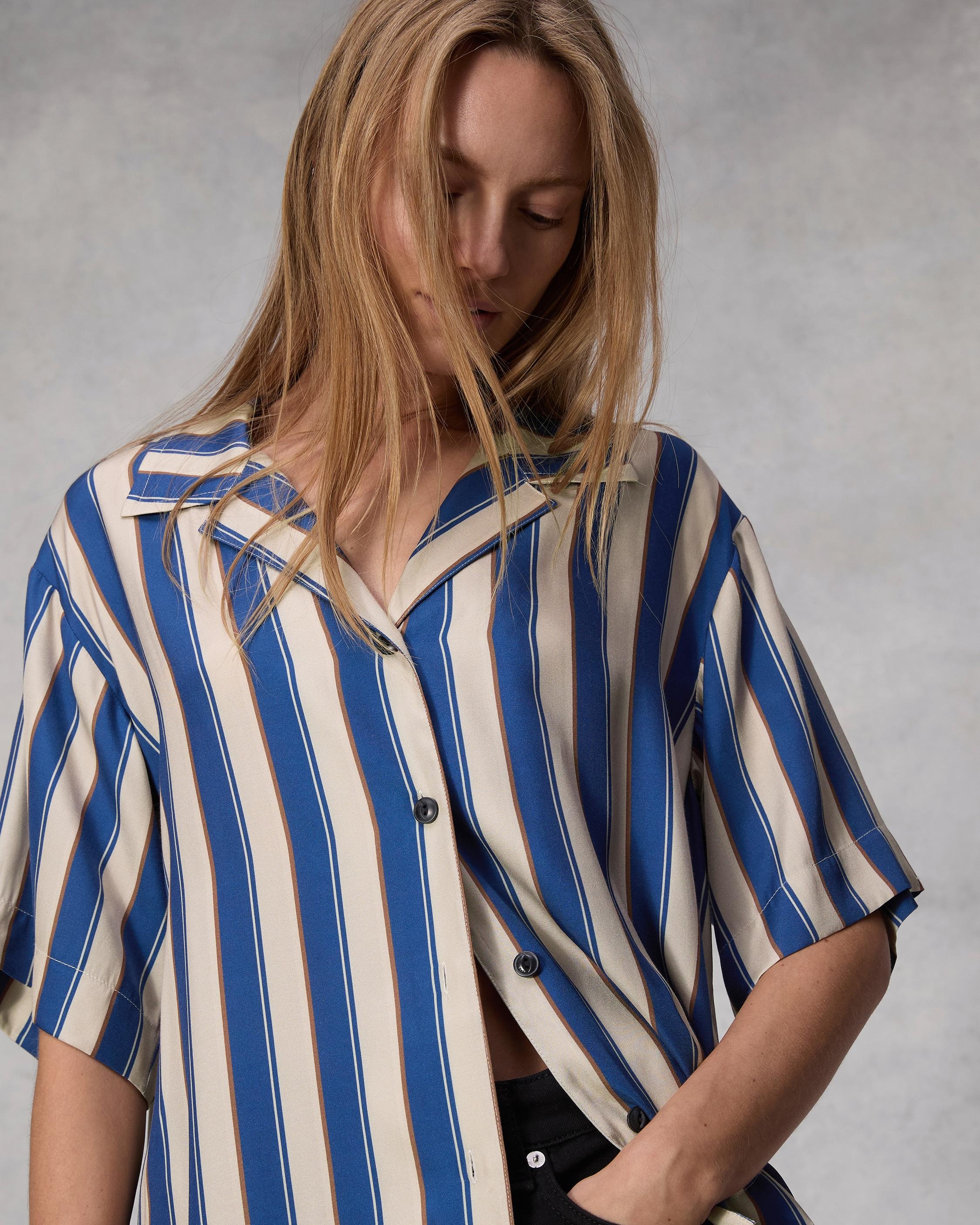 Declan Striped Silk Shirt
Relaxed Fit Button Down - 6