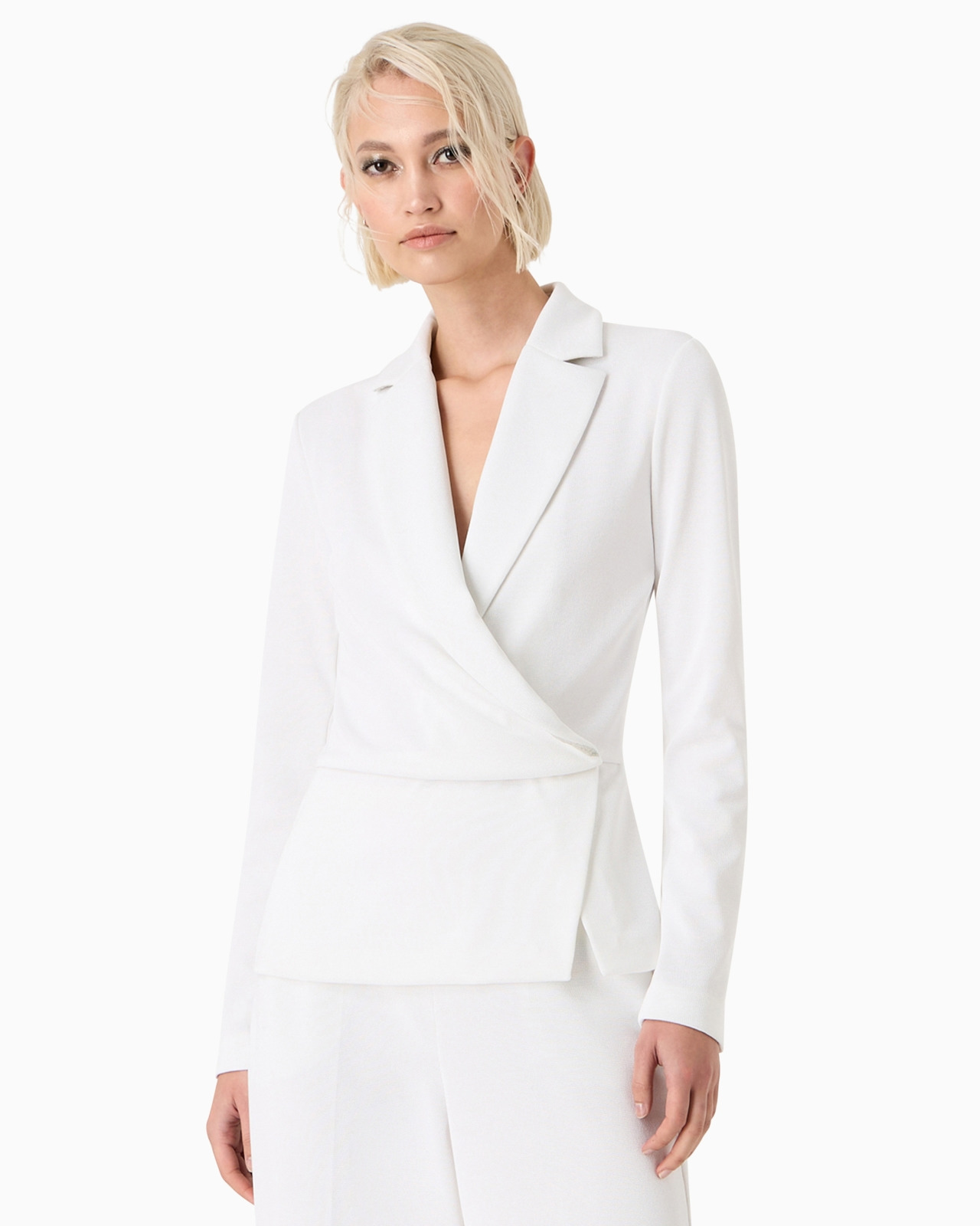 Single-breasted jacket in viscose-blend jersey - 2