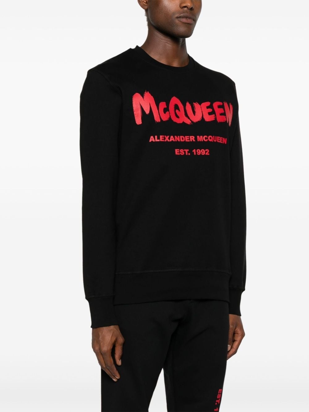 スウェット・トレーナー ALEXANDER MCQUEEN COTTON SWEATSHIRT WITH LOGO PRINT Alexander McQueen logo-print cotton sweatshirt | REVERSIBLE