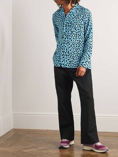 WACKO MARIA Camp-Collar Leopard-Print TENCEL™ Lyocell Shirt outlook