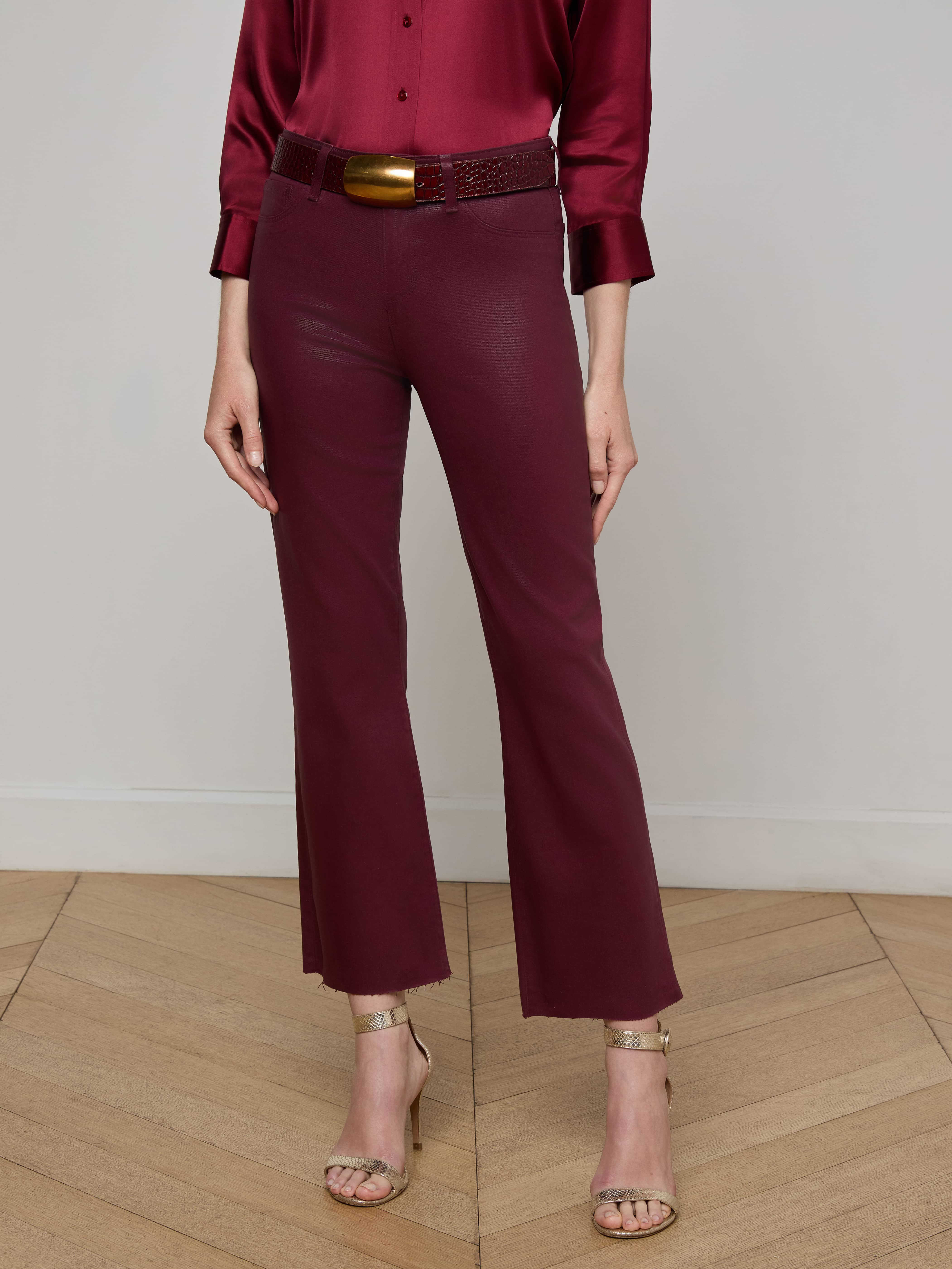 Kendra Coated Cropped Flare Jean - 3