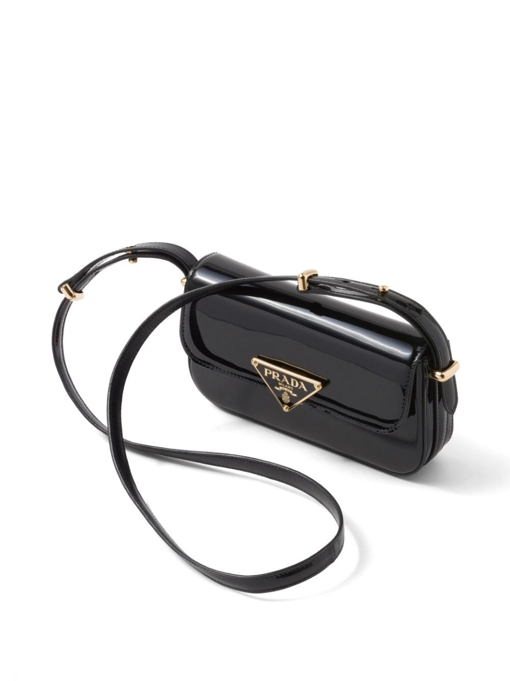 logo-plaque leather shoulder bag - 4