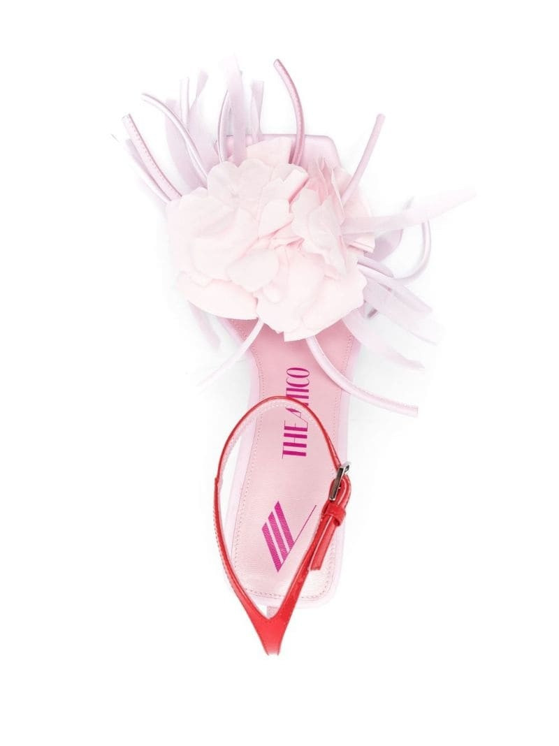 floral-appliqué sandals 4