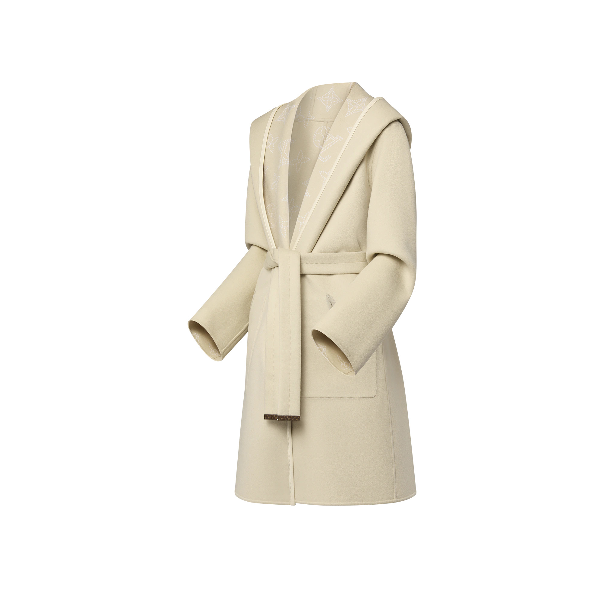 Reversible Signature Hooded Wrap Coat - 2
