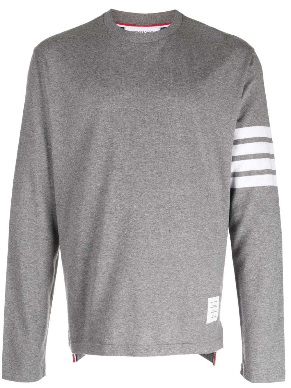 stripe-detail cotton T-shirt - 1