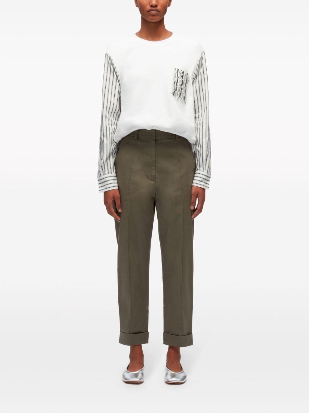 tapered-leg cropped trousers - 2