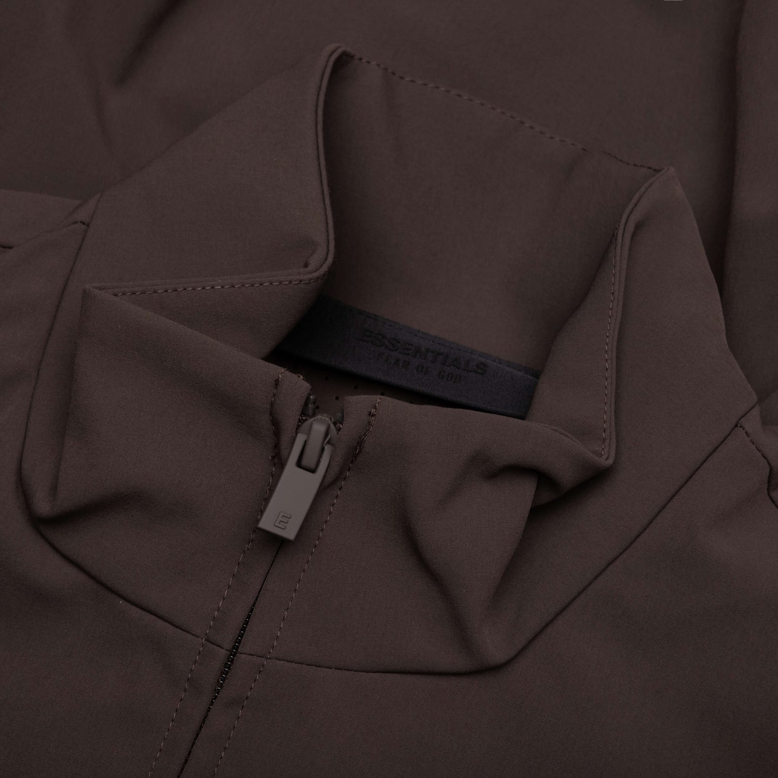 BONDED NYLON BOMBER JACKET - BROWN - 3