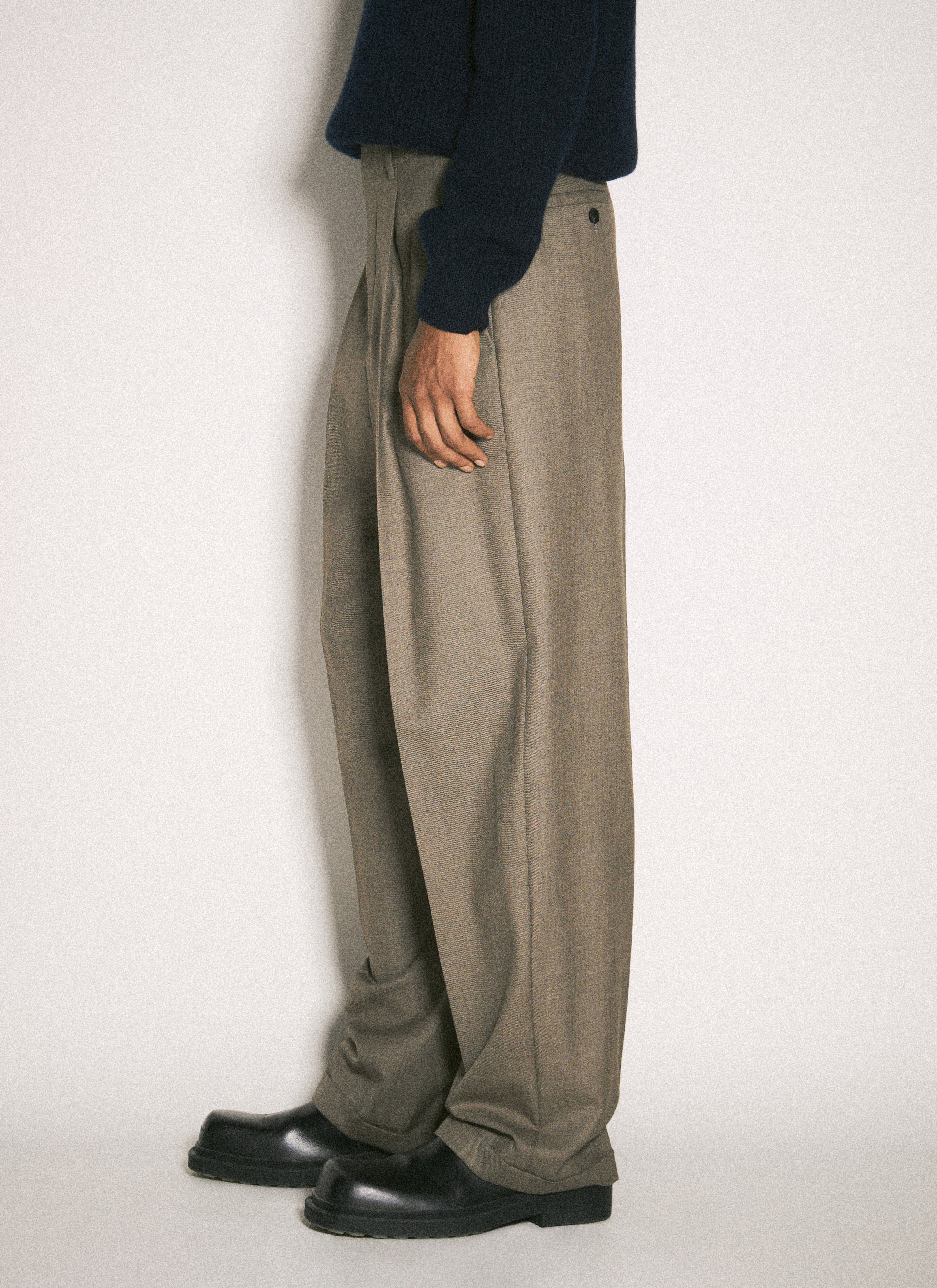 Saint Laurent Men Wool Tailored Pants - 5