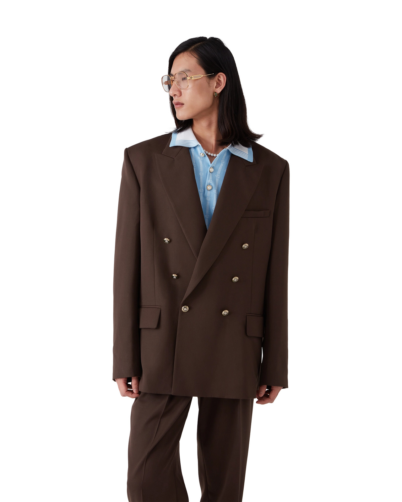 Double Breasted Wool Jacket | Casablanca Paris - 4
