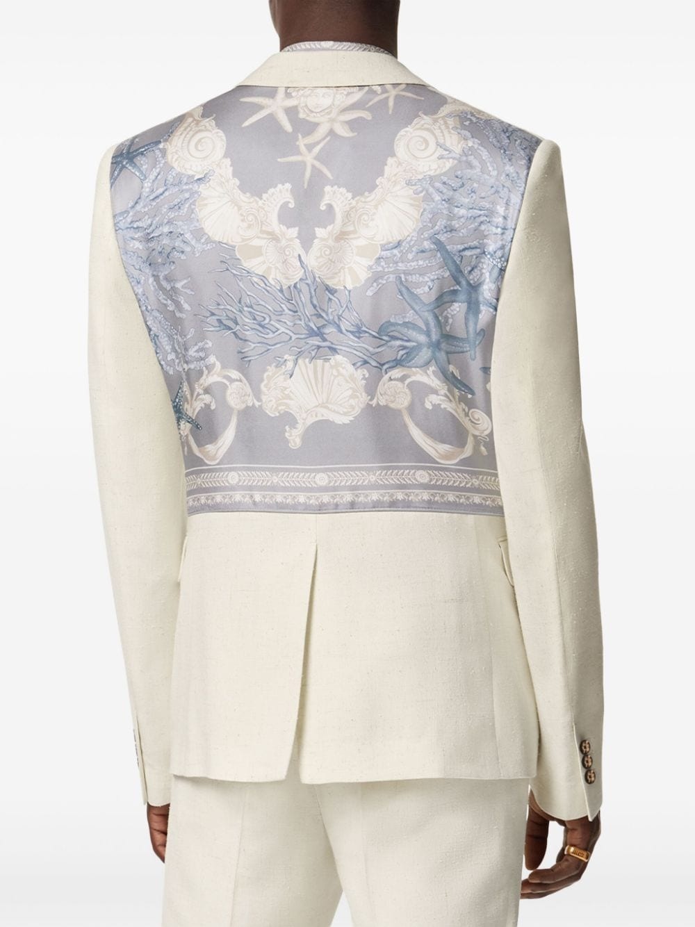 Barocco Sea single-breasted blazer - 4