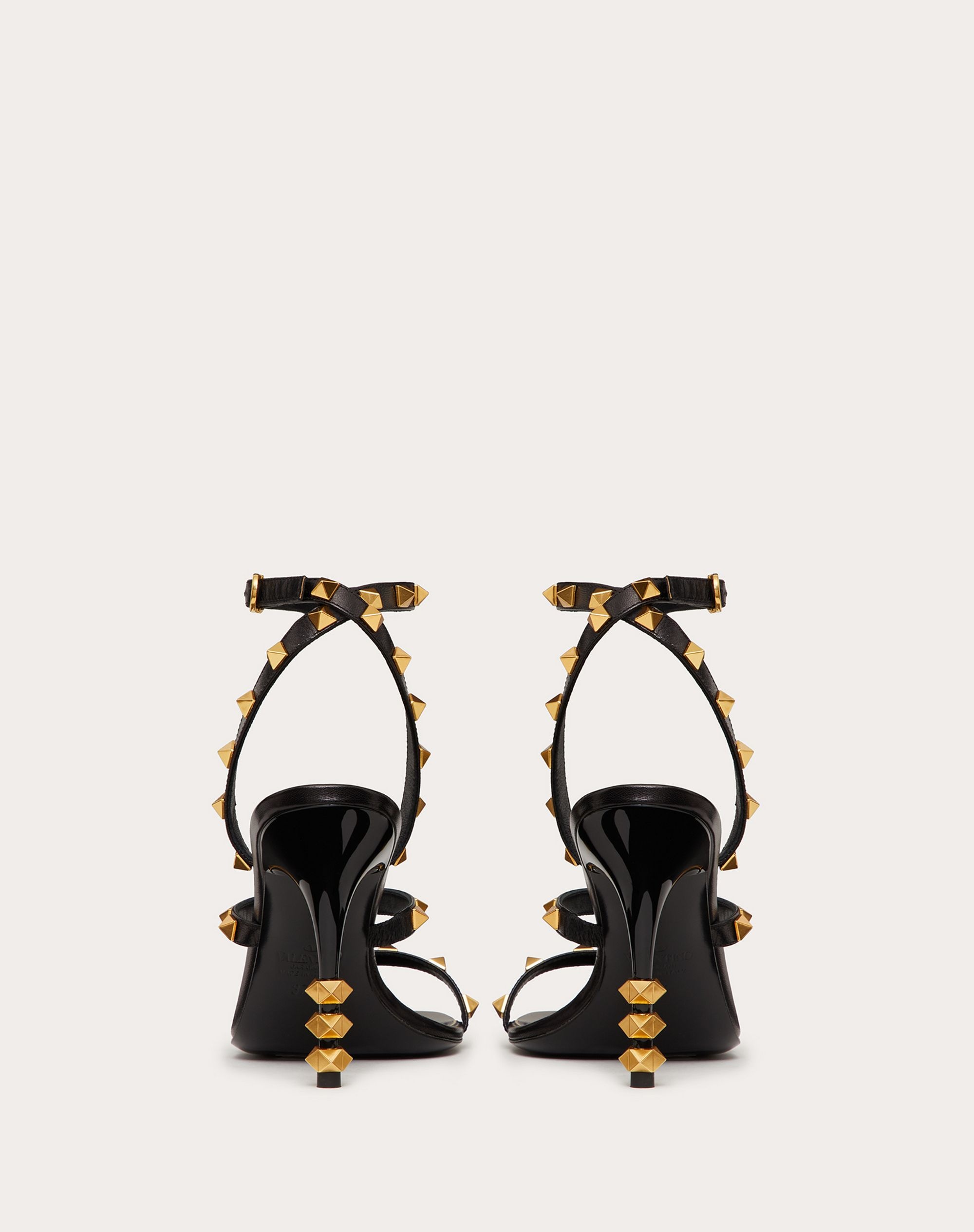 ROCKSTUD GOATSKIN SANDAL WITH SCULPTED HEEL 100 MM - 3