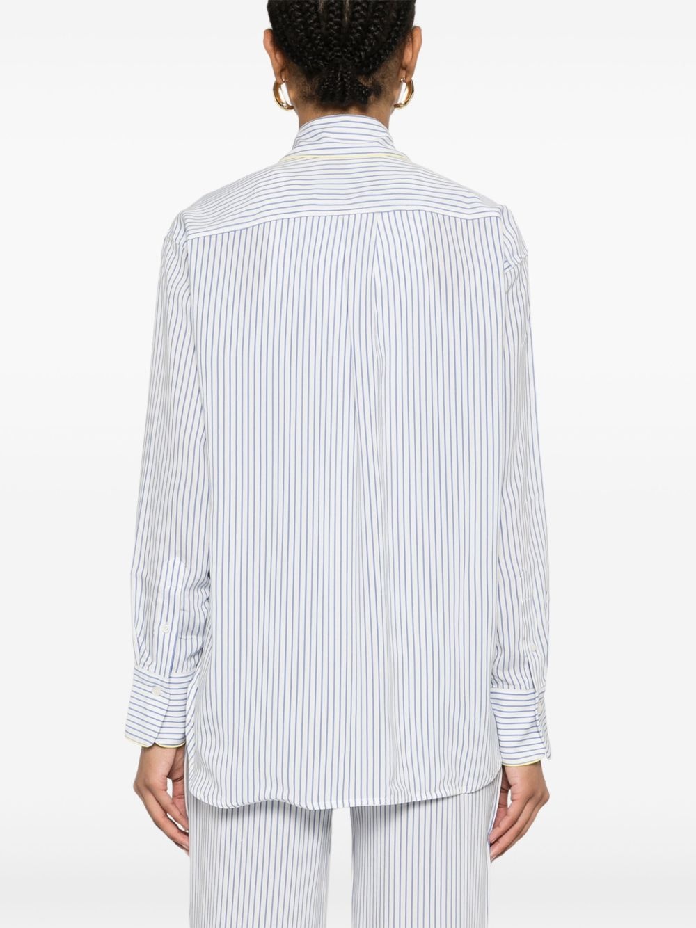 striped pajama-style shirt - 4