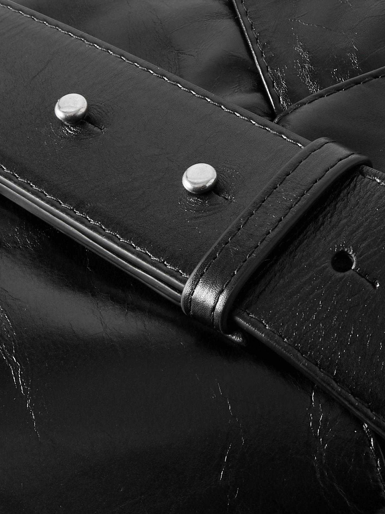 Intrecciato Leather Camera Bag Black - 4