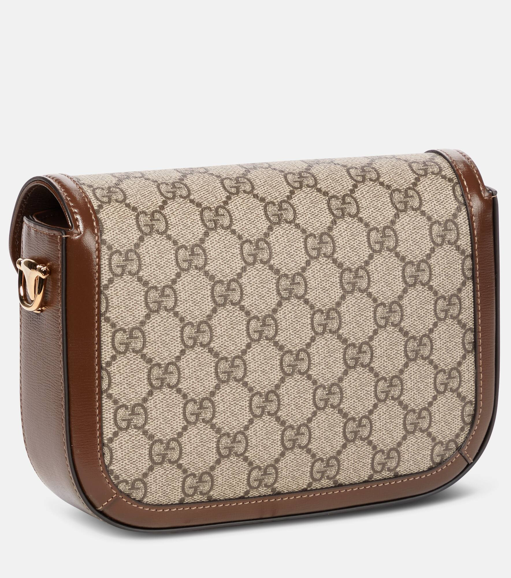 Gucci Horsebit 1955 Mini leather-trimmed shoulder bag - 3