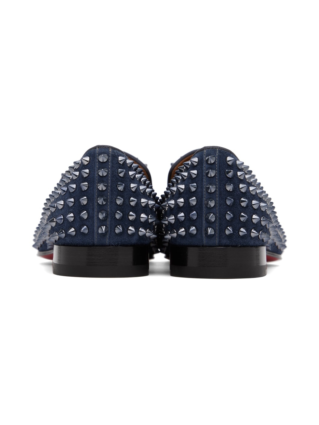 Navy Dandelion Spikes Loafers - 2