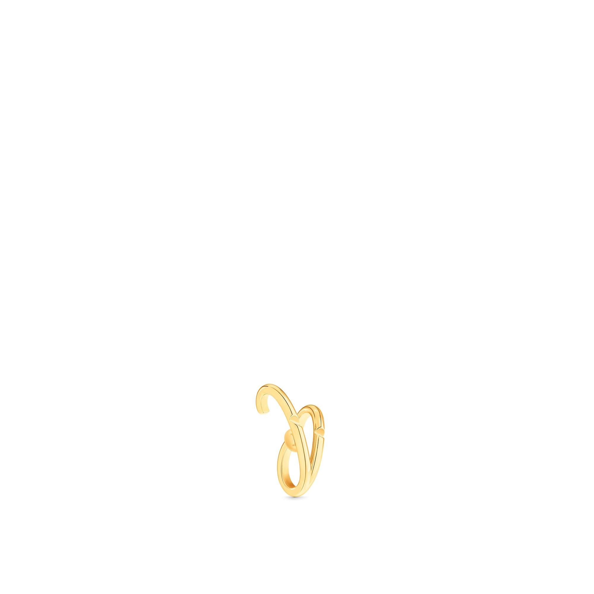 Louis Vuitton LV Volt Upside Down Ear Cuff, Yellow Gold - Per Unit