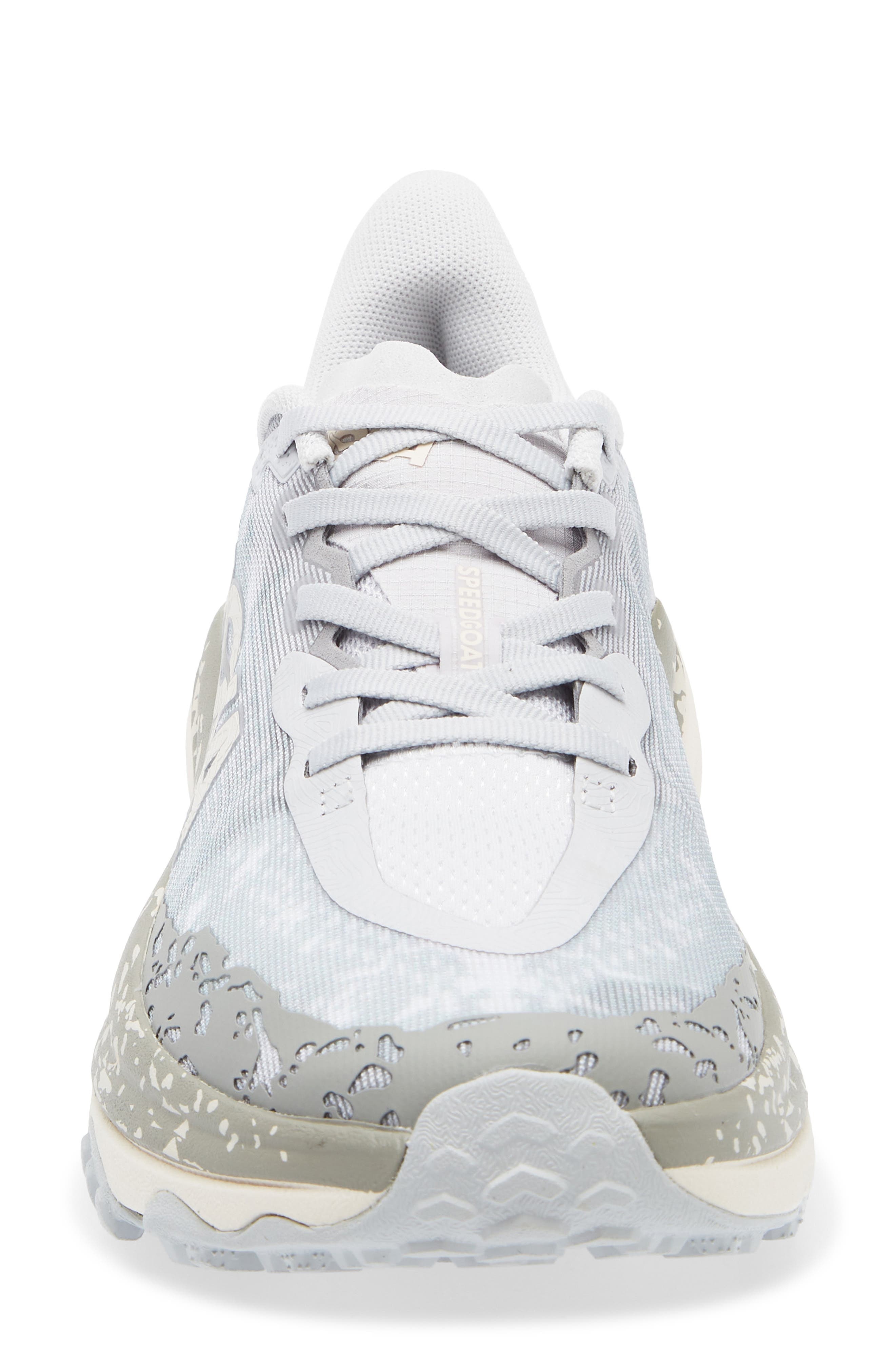HOKA Speedgoat 6 Trail Running Shoe in Cosmic Grey /Alabaster at Nordstrom - 4