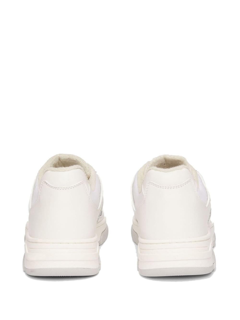 ogo-print leather sneakers - 3