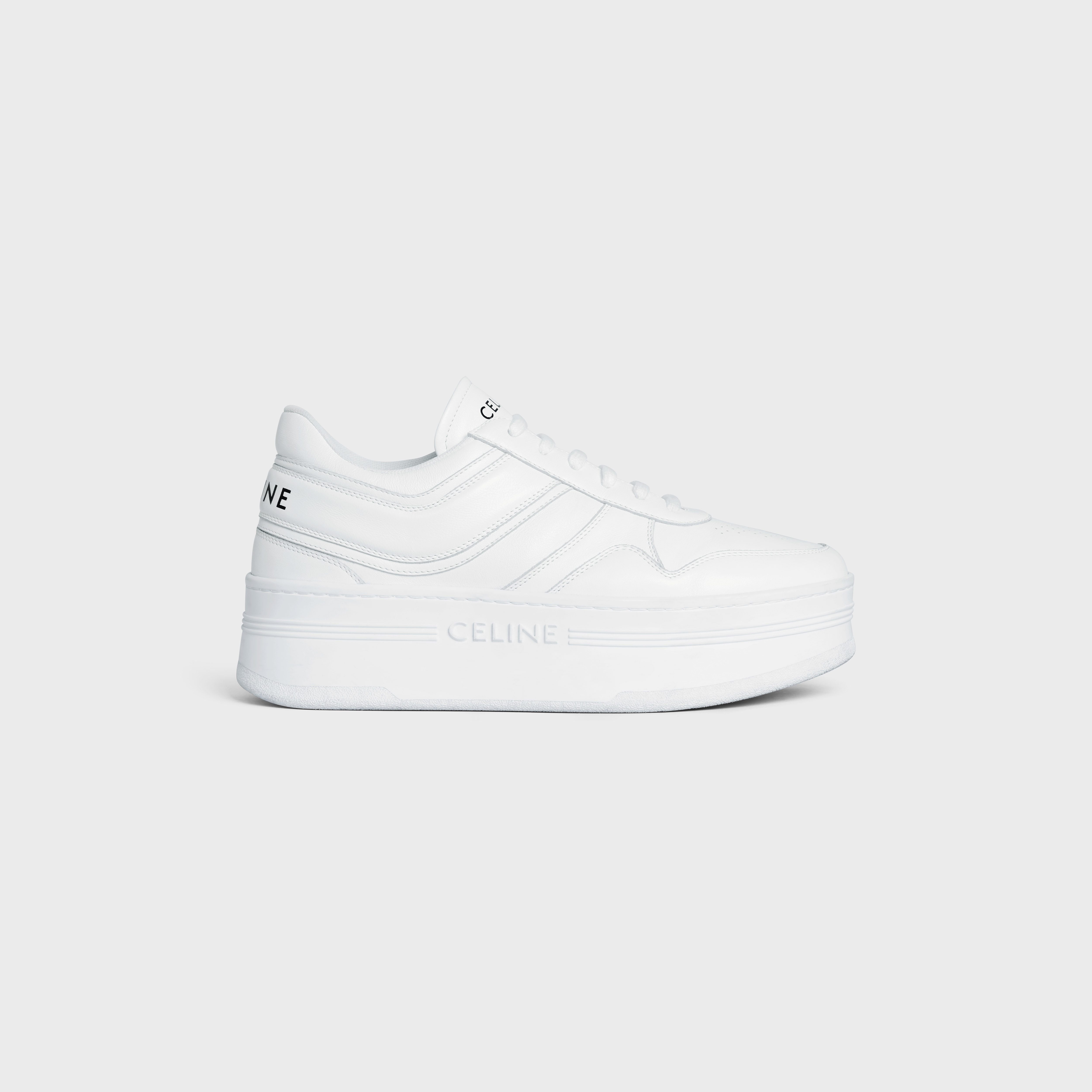 CELINE BLOCK SNEAKERS WITH WEDGE OUTSOLE in CALFSKIN