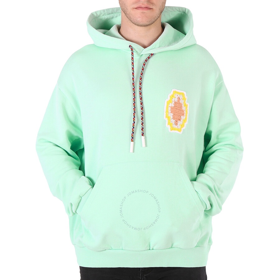 Marcelo Burlon Men's Baby Blue Macrame Cross Patch Hoodie - 3