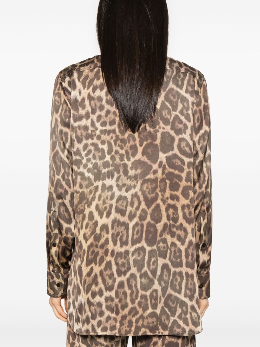 leopard-print shirt - 4
