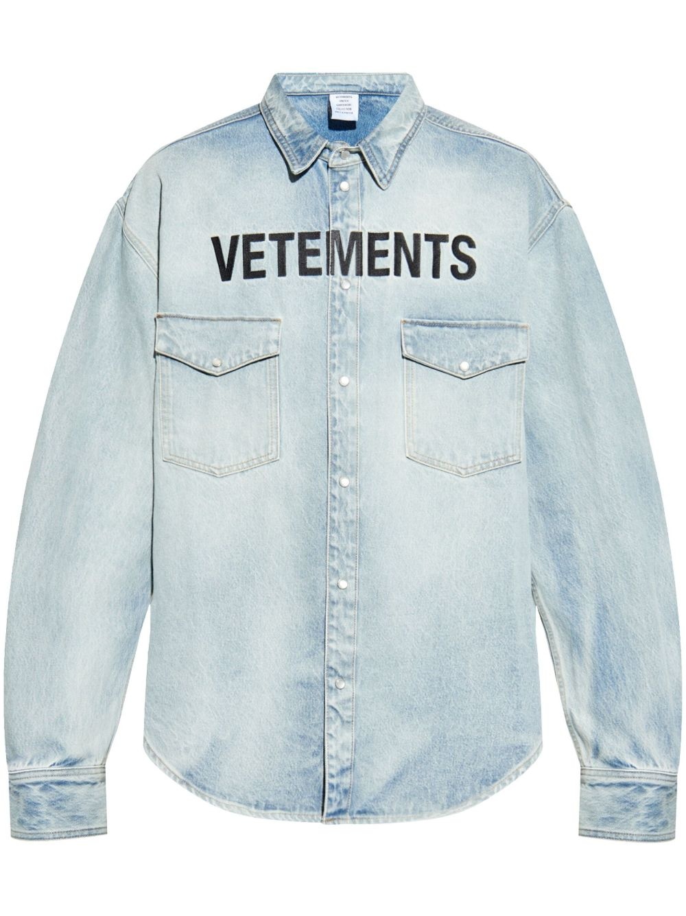 logo-embroidered shirt - 1