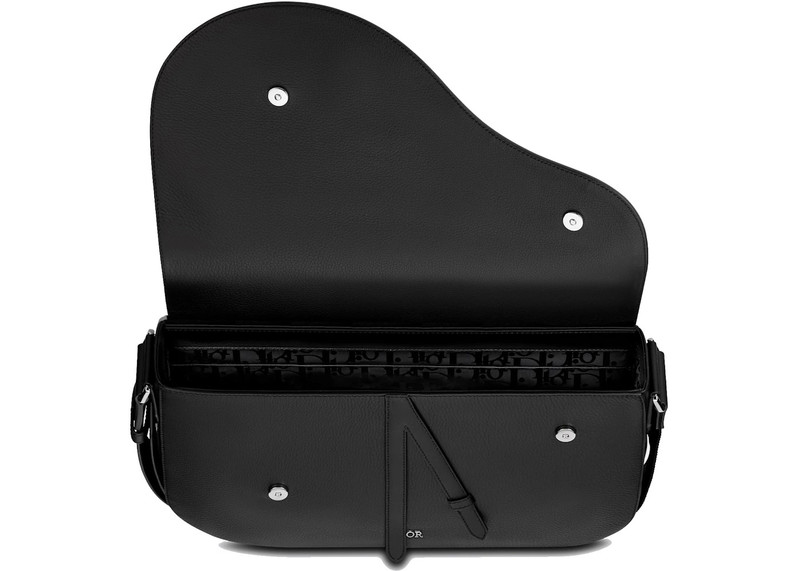 Dior Dior Saddle Messenger Bag Grained Calfskin Black outlook