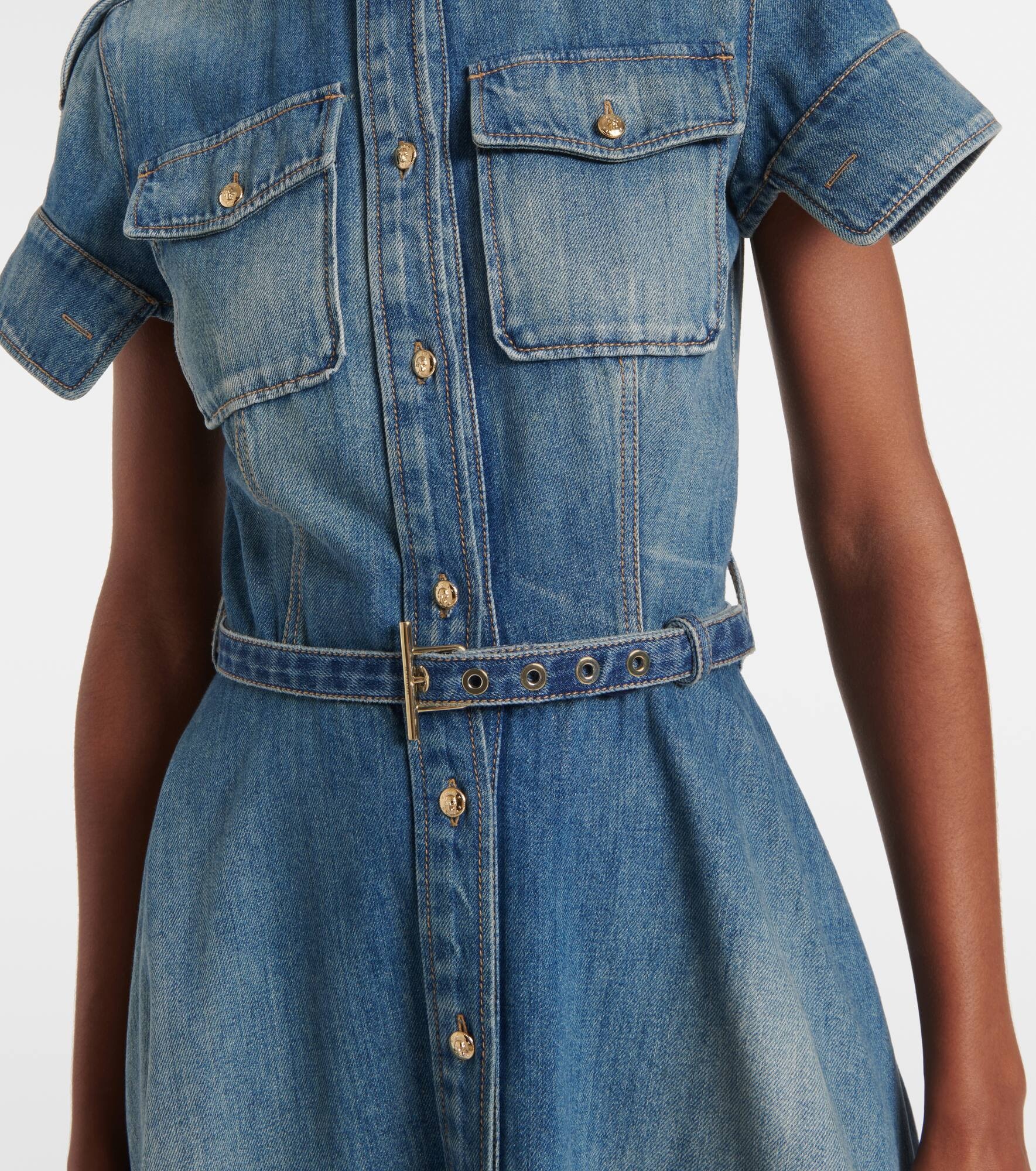 Uniform denim minidress - 5