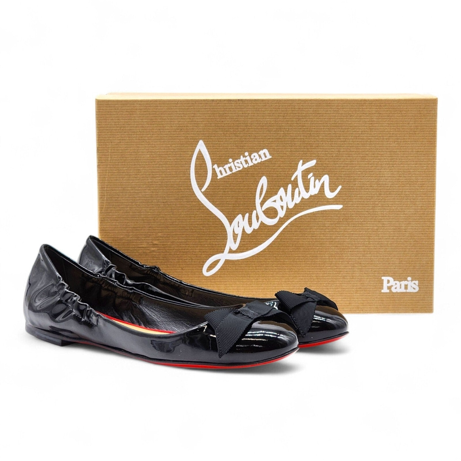 Christian Louboutin Gloriana Flat Patent Leather Ballet Flats Black - 2