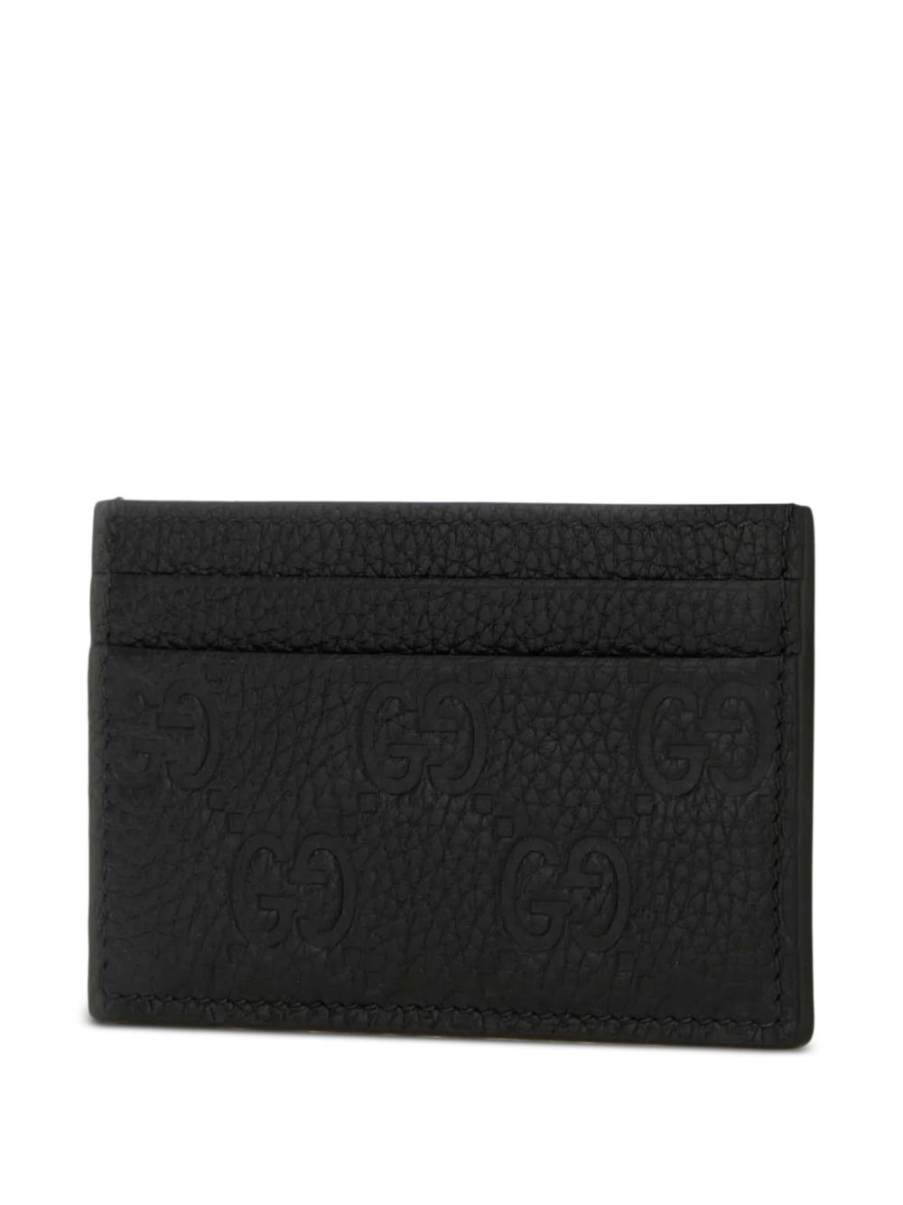GG-debossed leather card holder - 3