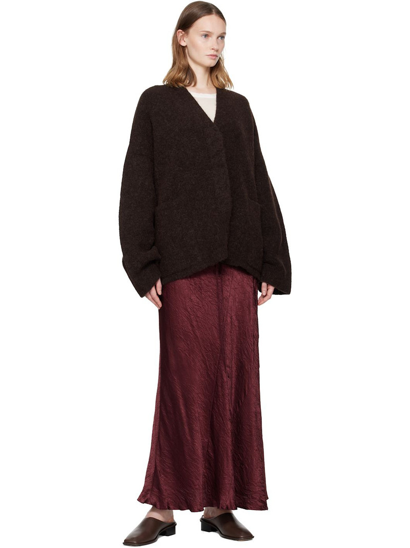 LAUREN MANOOGIAN Burgundy Double Face Cardigan outlook