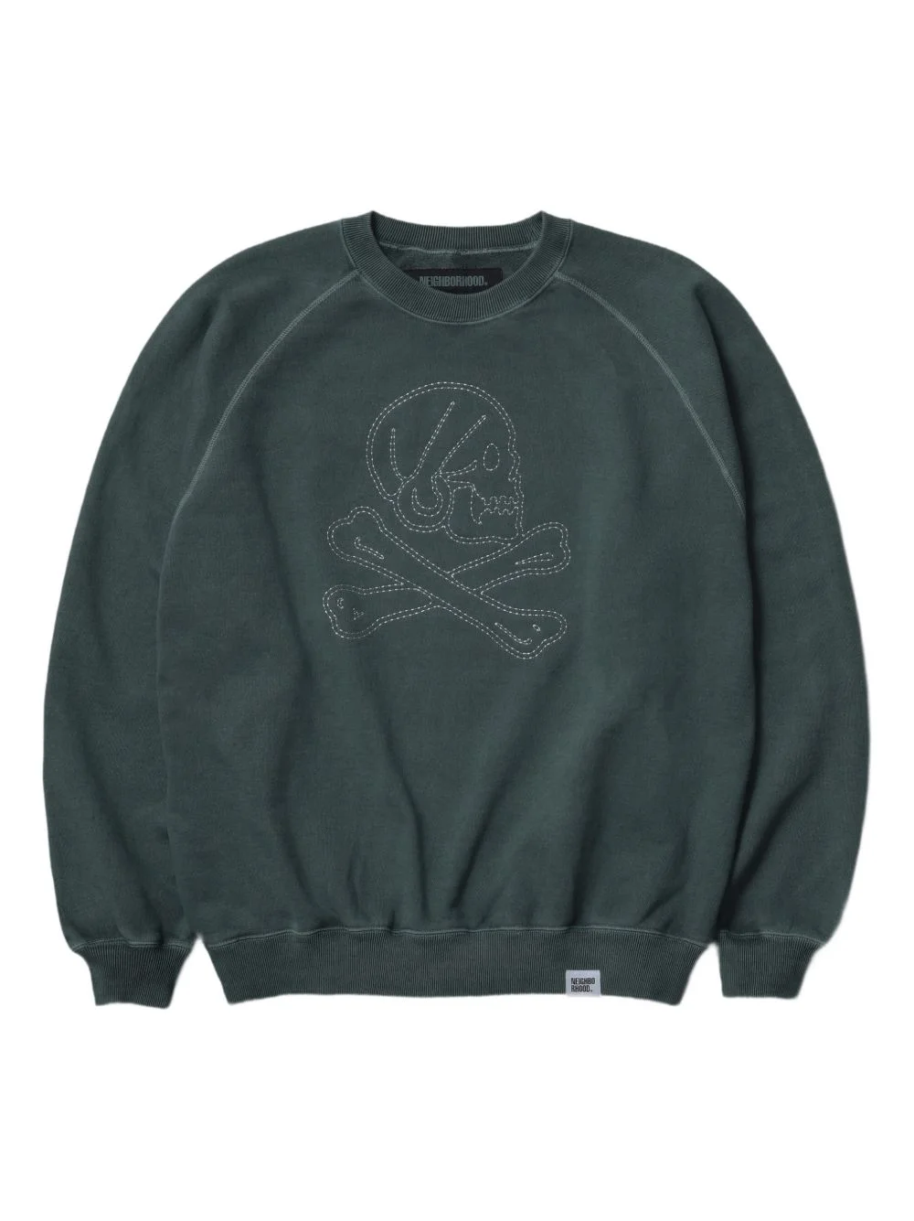 skull-embroidered sweatshirt - 1