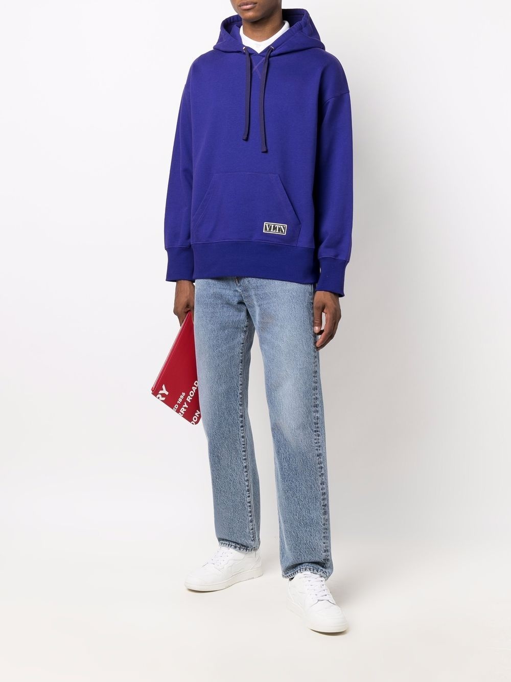 VLTN patch cotton hoodie - 2