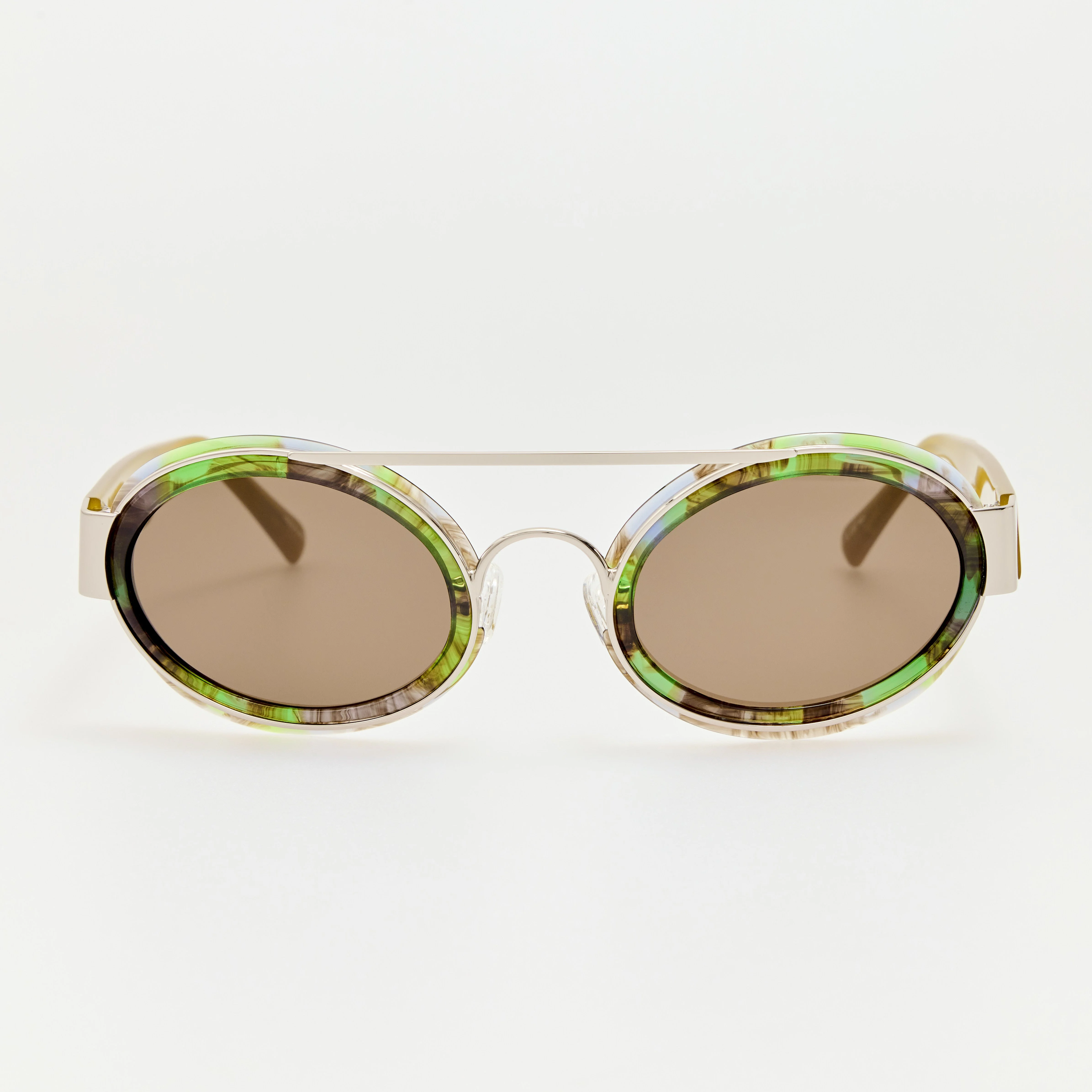 Cat Eye Sunglasses in Malachite - 1
