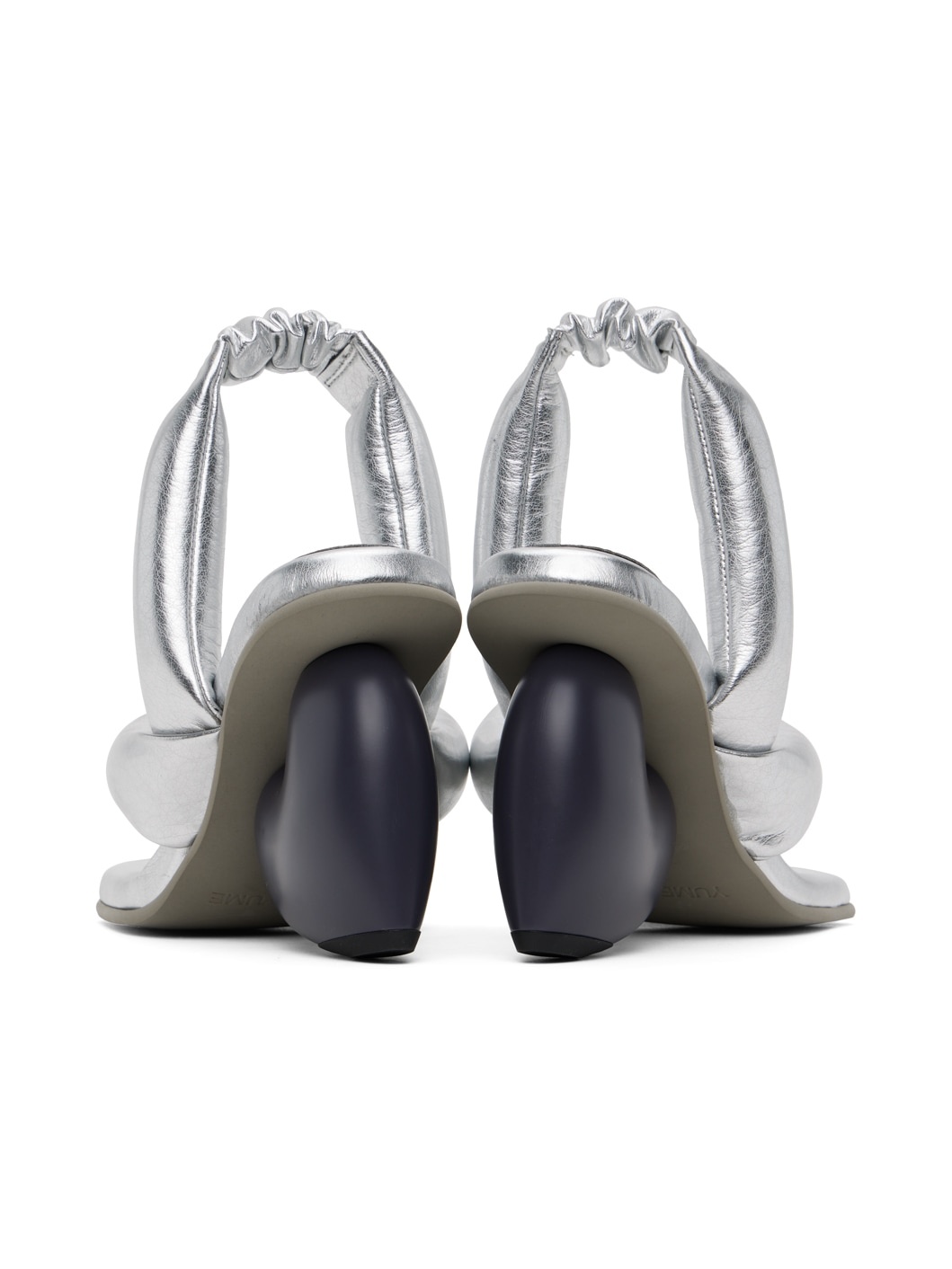 Silver Love Heeled Sandals - 2