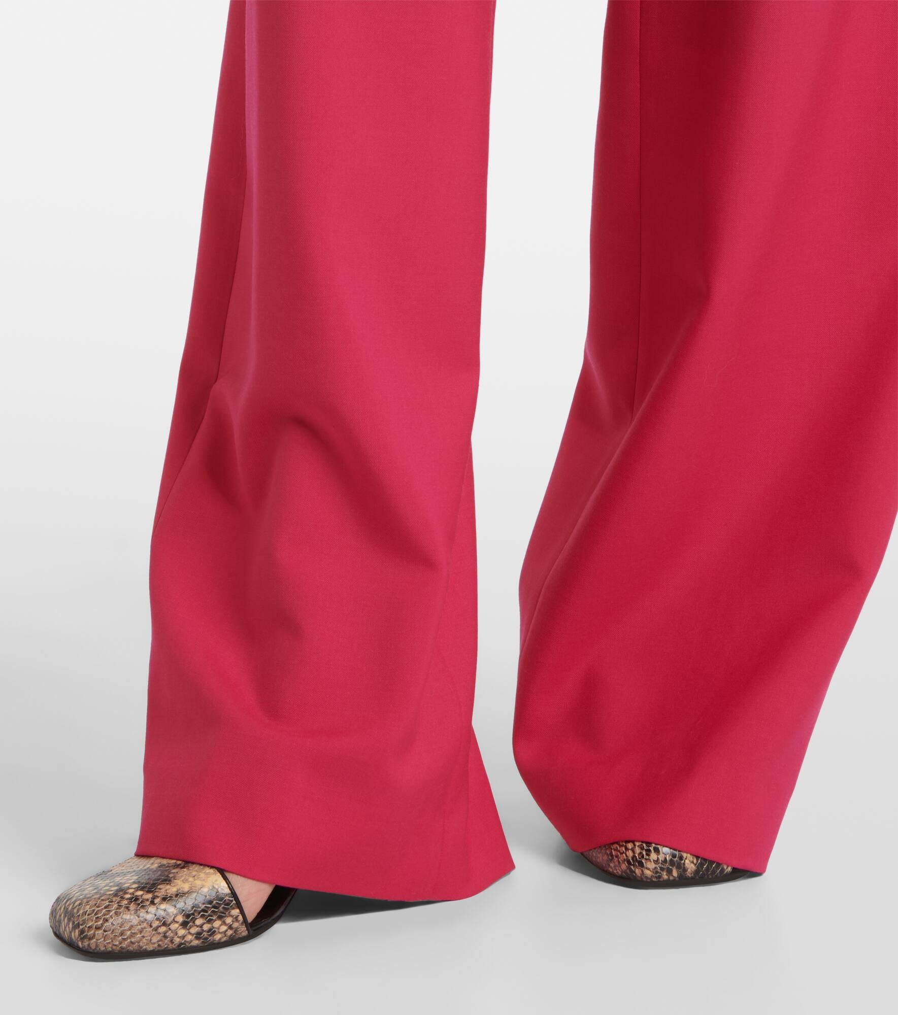 Wool and mohair twill straight pants - 5