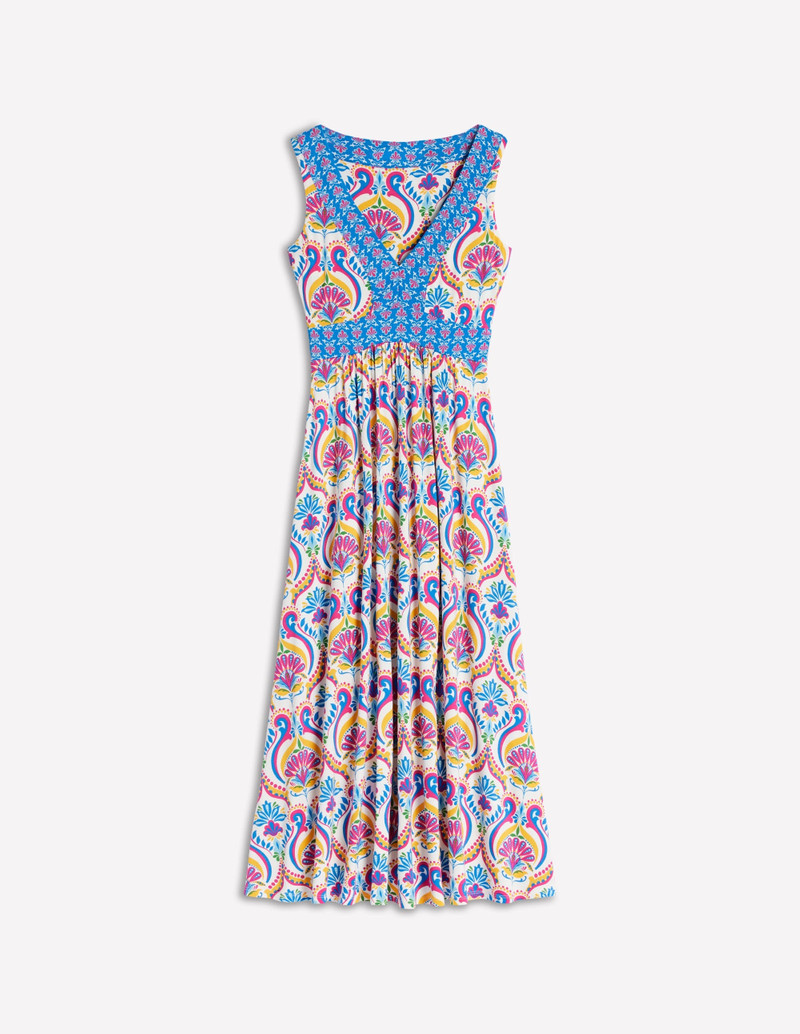 Olympia Jersey Maxi Dress-Multi, Ornamental Floral 1