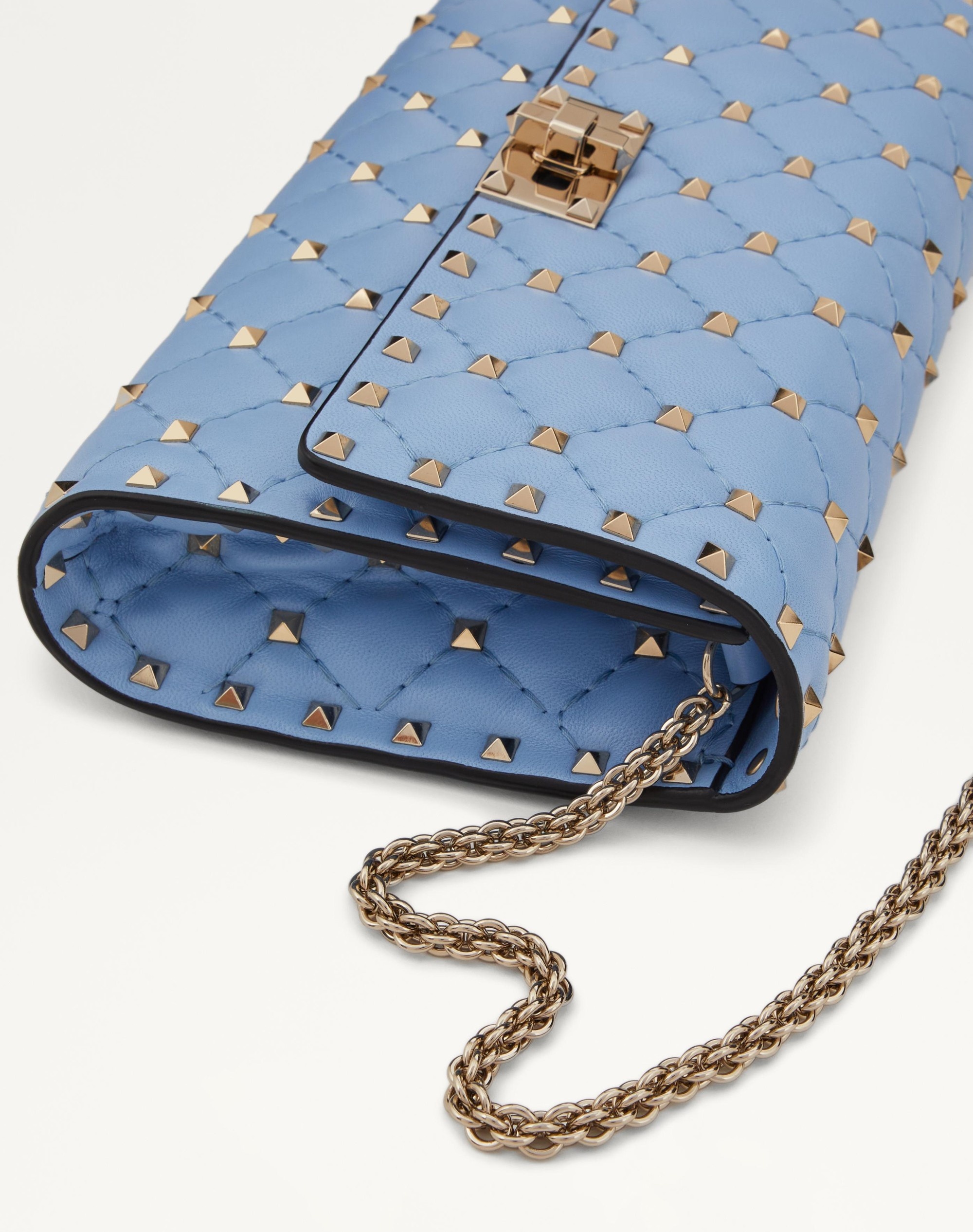 ROCKSTUD SPIKE NAPPA LEATHER CROSSBODY CLUTCH BAG 7