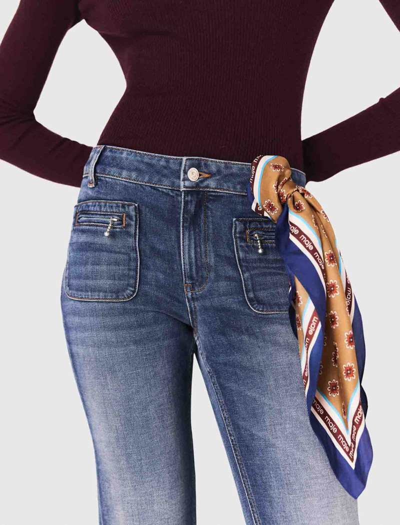Bootcut jeans with zip pockets 5