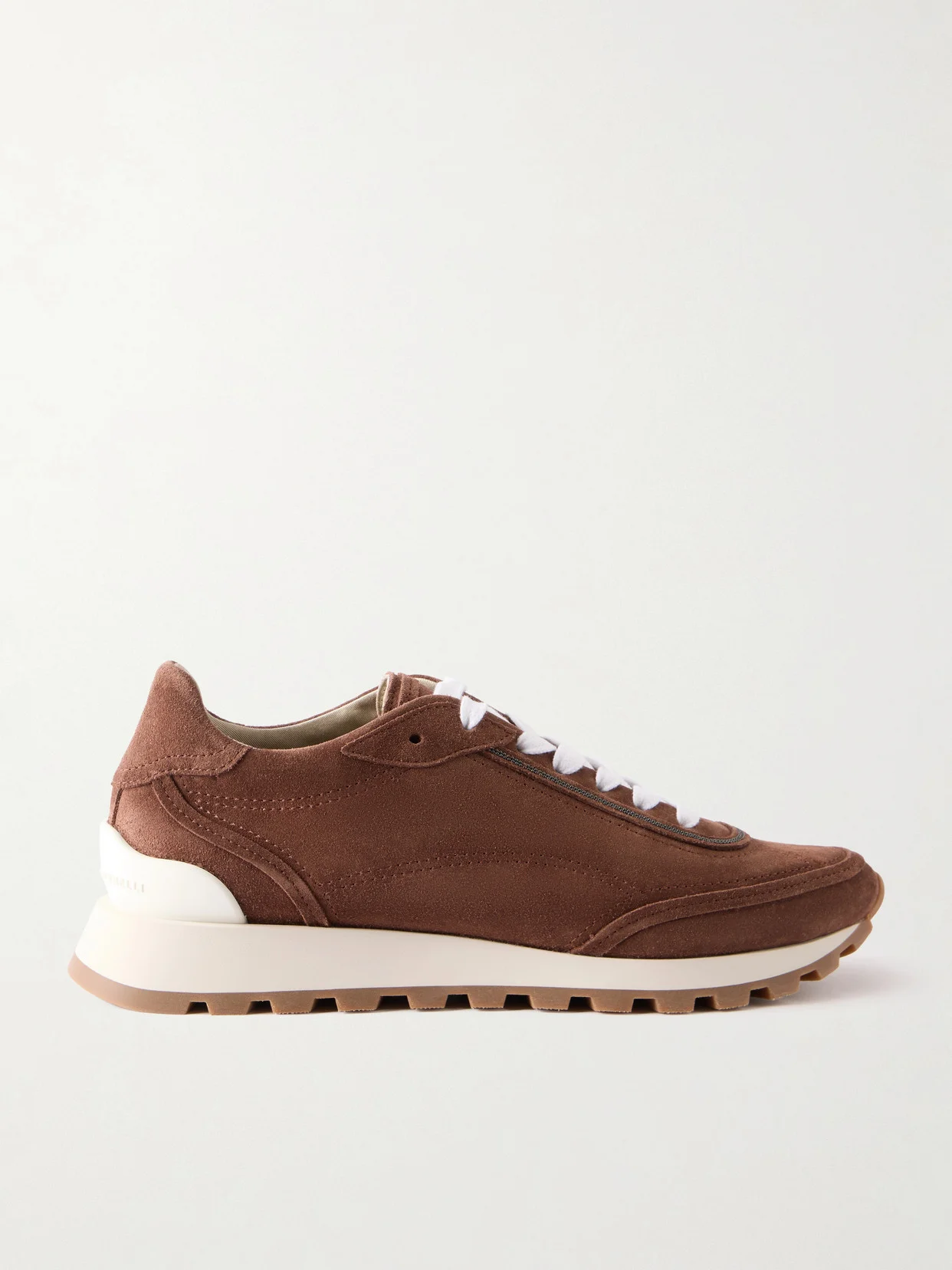 Suede Bead-embellished Sneakers - 1