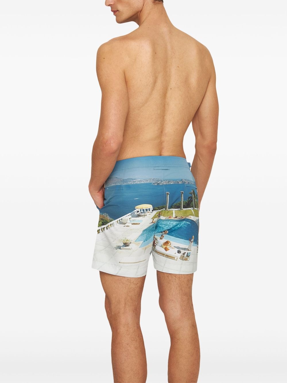 Bulldog Photographic-print swim shorts - 4
