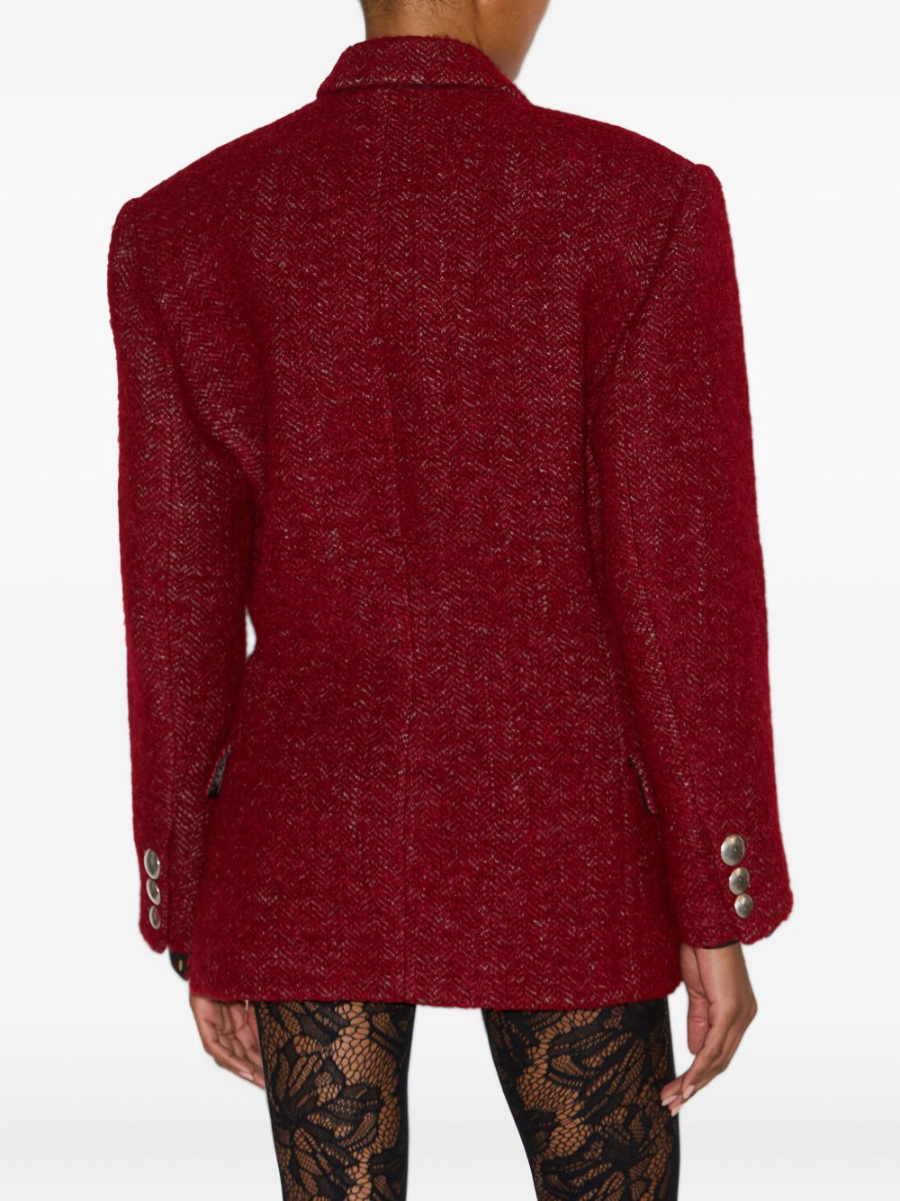 Gallie single-breasted textured blazer - 4