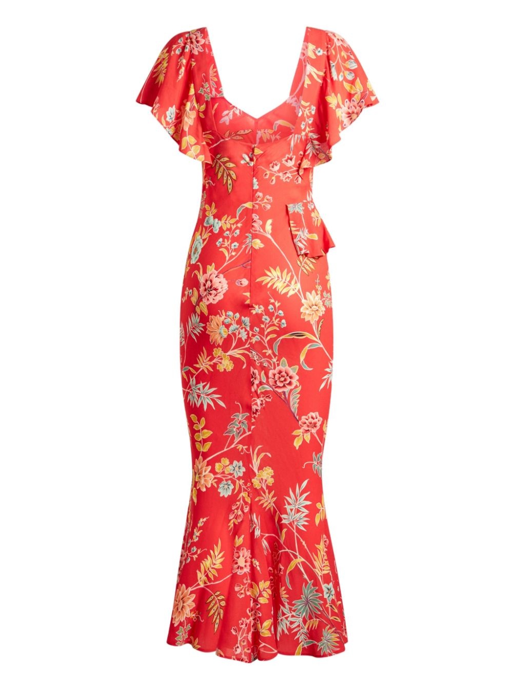 floral-print crepe midi dress - 2